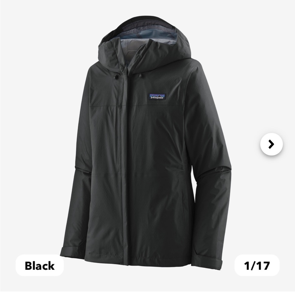 Patagonia Torrentshell 3L Rain Jacket - Black - Size Large